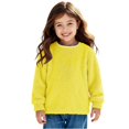 thumbnail image 2 of Ruyang Fleece Sweatshirts for Teen Girls Fall Winter Thermal Shirts Long Sleeve Crewneck Oversized Soft Pullover Top, 2 of 9