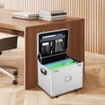 thumbnail image 2 of Portable File Organzier Box, Fireproof Rolling Document Box with Handle, Aluminum Alloy Locking File Organzier Storage Box for Hospitals Schools Banks Homes Offices, 2 of 9