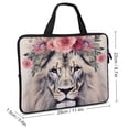 thumbnail image 2 of AWERP Animal Lion Head with Flower Wreath Diving fabric Laptop Sleeve Carrying Bag Soft Carrying Travel Case 10inch, 2 of 5