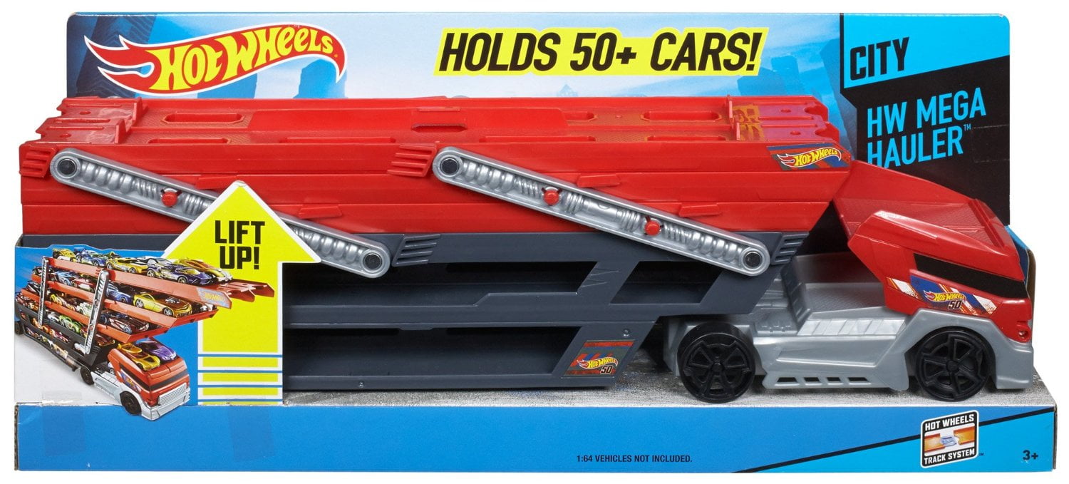 Hot Wheels Mega Hauler Truck Up To 50 Car Cargo Transporter Kids Gift Christmas 