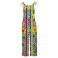 thumbnail image 6 of BONIXOOM Jumpsuits for Women Women's Pants Printed Mid Waisted Long Travel Beach Jumpsuit Baggy Fit Flare-Leg Standard Multicolor XL, 6 of 8