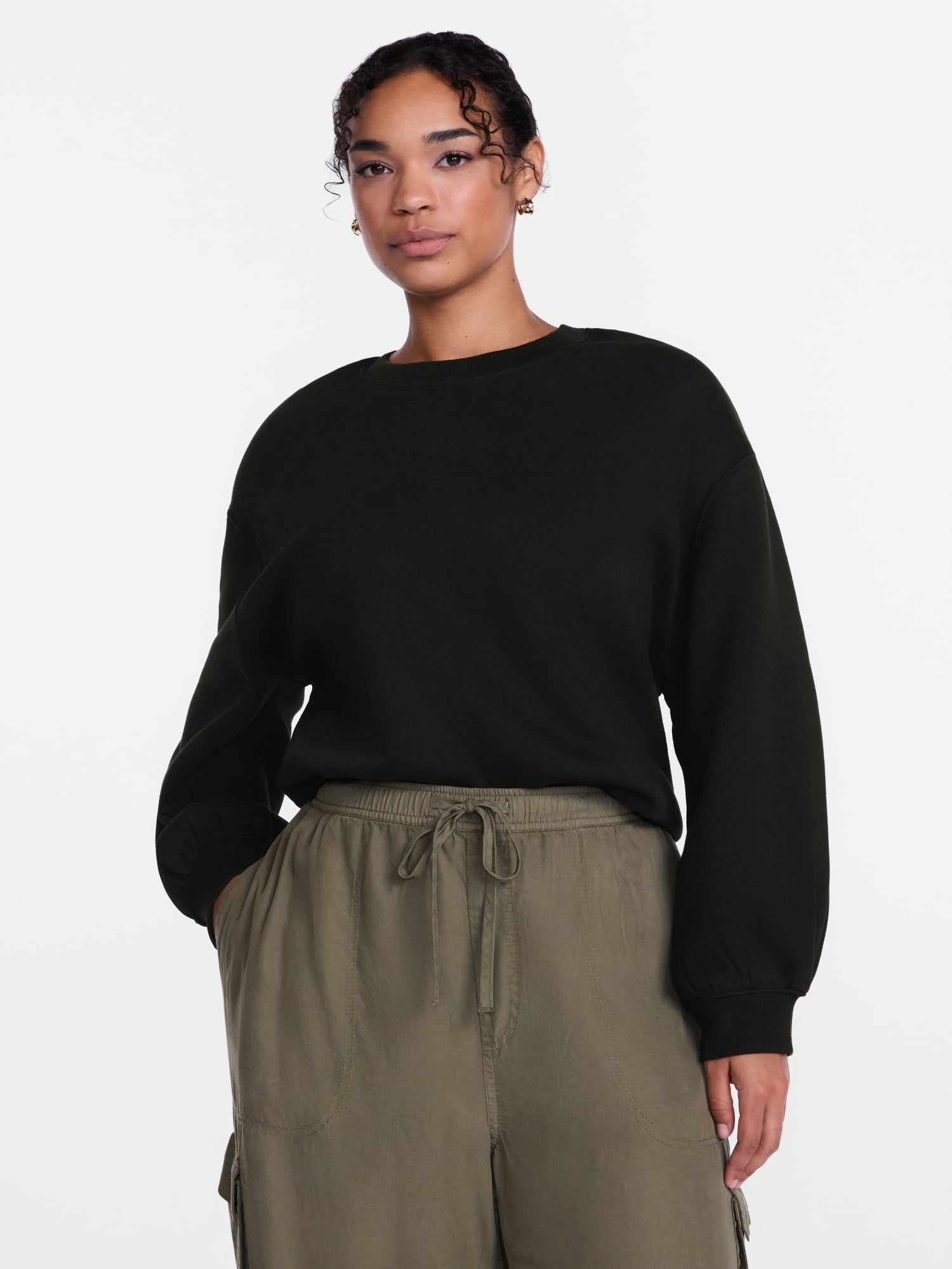 Scenario Women's and Women's Plus Crewneck Sweatshirt, Sizes XS-4X