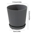 thumbnail image 3 of Green Plastic Flower Pots with Drainage Base - Balcony Vegetable Garden Planters, Small Bonsai Containers, Home Green Plant Pots, Durable Flower Pots for Indoor and Outdoor Use, 3 of 7
