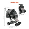 thumbnail image 6 of VEVOR Pet Stroller, 44 lbs Weight Capacity, Foldable Dog Stroller Cart, 4 Wheels Cats Stroller with Mesh Windows & Revrsible Handle,Portable Pet Carrier Stroller with Brake,for Small to Medium Pets, 6 of 10