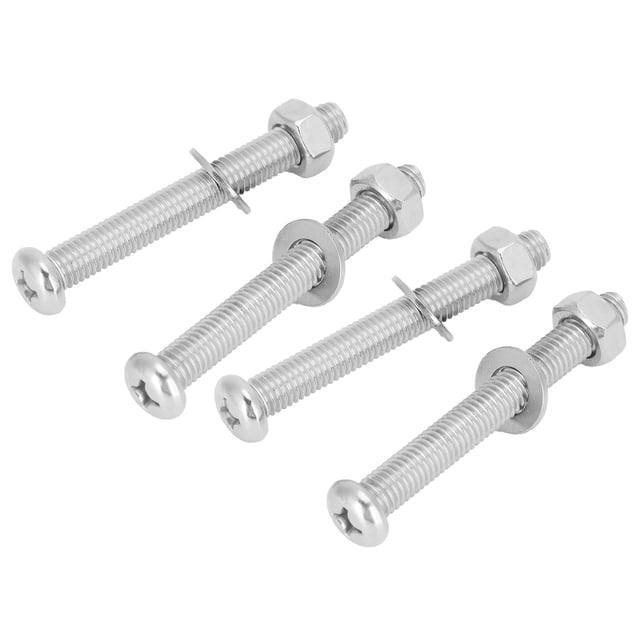 Fastener 4 Sets Swimming Pool Step Fastener Bolts Nut Underwater Ladder Replacement Parts 7mm