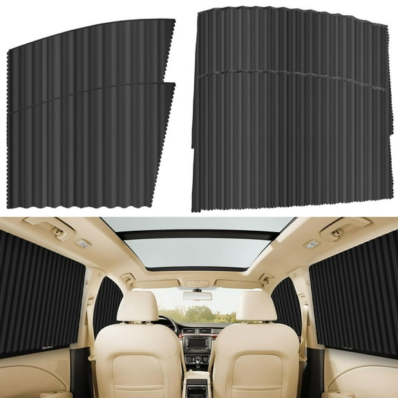EEEkit Car Window Sun Shade, Privacy Magnetic Curtain Prevent Glare and UV Ray, Black