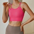thumbnail image 4 of Everyday Bras for Women Running Sports Bra Sports Bras for Women Workout Keyhole Sports Bra Athletic Bras Wireless Support Bras for Women Sports Bra Medium Sports Bra Women's Athletic High Hot Pink XL, 4 of 5