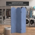 thumbnail image 4 of 6 ft. Classic Arch Velvet Room Divider Blue 3 Panel, 4 of 7