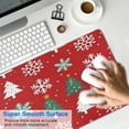 thumbnail image 4 of Long Mouse Pads for Desk,Red Christmas Tree and Snowflake Pattern Desk Mats on Top Of Desks, Desk Mouse Pad Extra Large with 3mm Non-Slip Base and Stitched Edge for Gaming,Office,Work,Home 31.5x11.8in, 4 of 5