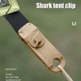 thumbnail image 4 of Tienda de campaña al aire libre Clips de tiburón de fijación reutilizable Hebilla de cuerda (barro) 10 piezas, 4 of 5