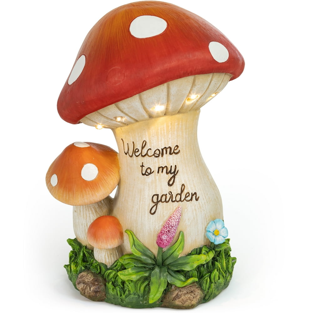 resin mushroom garden decor