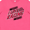 thumbnail image 4 of Inktastic I Love Racing with Tire Marks Youth T-Shirt, 4 of 5