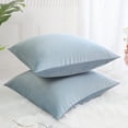 thumbnail image 3 of PiccoCasa 18"x18" Euro Velvet Throw Pillow Covers Pack of 2, Pale Blue, 3 of 8