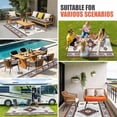 thumbnail image 4 of Brown Beige Boho Outdoor Rug for Patio/Deck/Porch, Non-Slip Large Area Rug 6 x 9 Ft, Vintage Ethnic Tribal Southwestern Indoor Outdoor Rugs Washable Area Rugs, Reversible Camping Rug Carpet Runner, 4 of 8