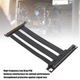 thumbnail image 4 of PCIe 4.0 Riser Cable, PCIe 4.0 X16 Graphics Card Extension Cord, 90 Degree Right Angle, Segmented Design, Compatible with RTX 4090 Ti and 8900 XT, Black, 4 of 7