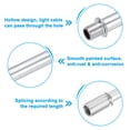 thumbnail image 3 of Uxcell Straight Pipe Lamp Stems Rod Kit, M10 60mm l Rod with Nut, Silver Tone 6 Set, 3 of 6