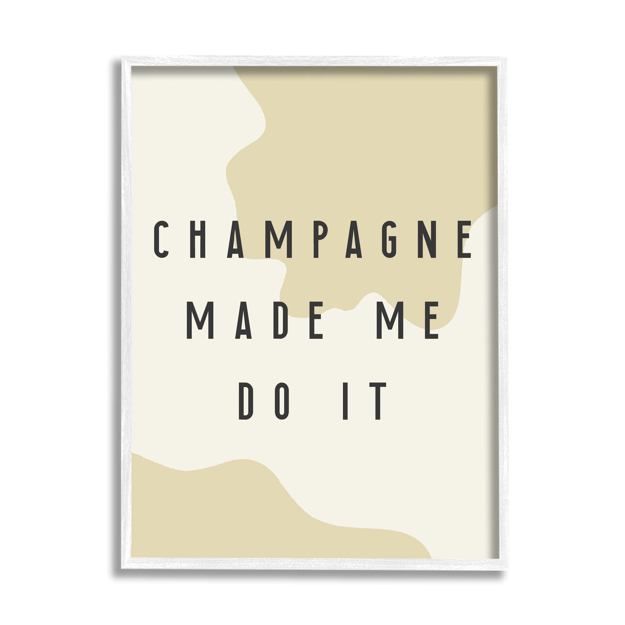 Stupell Industries Champagne Made Me Do It Wine Abstract Pattern, 11 x 14, Design by Daphne Polselli