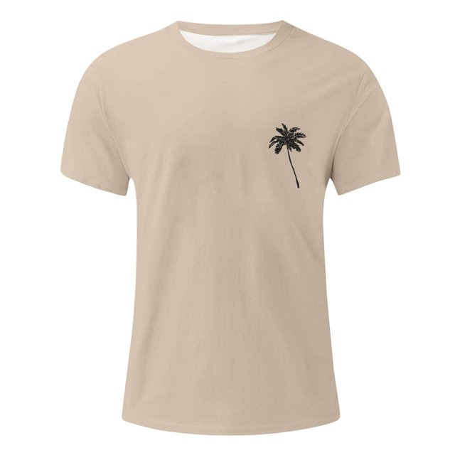 Men's Hawaii Printed T-Shirt Men's Loose Casual Short Sleeve Top 3XL