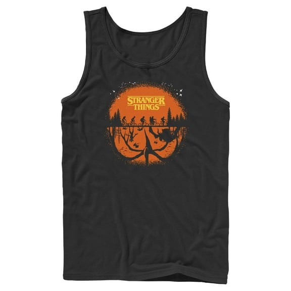 Netflix Men's Stranger Things Two Planes Collide Tank Top Black Small