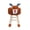 Chestnut + Wood + Wood, variant on FENGFAN Animal Elephant Ottoman Stool, Polyester Upholstered, Solid Pine Wood Legs, 14×11×17 Inch, 1 Pack