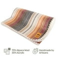 thumbnail image 3 of Alpakitas Alpaca Wool Soft Blanket | Throw Size Blanket | Cozy Throw Blanket, Lightweight, Breathable, Hypoallergenic, Premium Handmade | 64 x 45 inches (White & Brown), 3 of 4