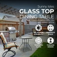 thumbnail image 3 of Open Box Four Seasons Courtyard Sunny Glass Top Dining Table w/Tempered Glass, 3 of 7