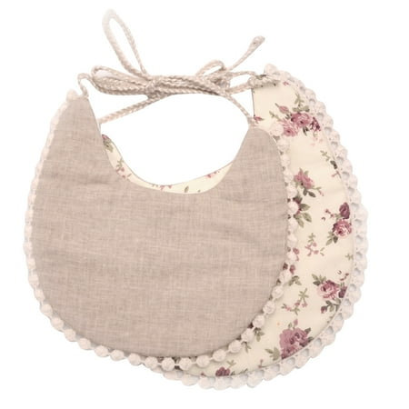 

Listenwind Newborn Baby Drool Bibs 3 Ply Unisex Drooling Teething Feeding Super Absorbent Bibs Back Straps Tie Dot/Strap Tassel Bibs