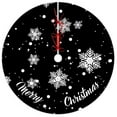 thumbnail image 2 of YIFUNIN White Stamping Plush Christmas Tree Skirt, High Luxury Christmas Floor Mat and Christmas Tree Carpet Decoration, 2 of 3