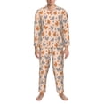 thumbnail image 3 of Picia Funny Chicken Pattern Men’s Long-Sleeve Sleepwear Set - Soft 2-Piece Loungewear with Pockets, Comfy PJs for Relaxing Nights-Medium, 3 of 7