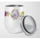 thumbnail image 1 of ?Bichón Fris? Copa de vino sin tallo de 12 oz de acero inoxidable con flores rosadas n.o 2 LingWen 8390615966030, 1 of 1
