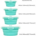 thumbnail image 6 of Silicone Collapsible Containers,Happon  4 Pack Round Silicone Food Storage Containers –Reusable Lunch Box Microwave, Dishwasher and Freezer Safe - No More Cluttered Container Cabinet(Blue), 6 of 7