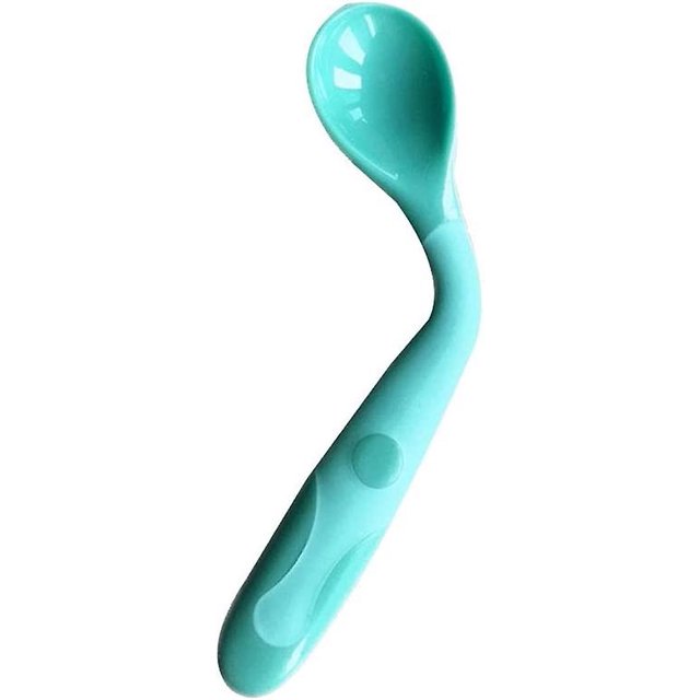Cubiertos para ni?os peque?os Cucharas para bebés Cucharas para bebés sensibles al calor Primera etapa Entrenamiento de alimentación flexible Fácil agarre Azul 2 piezas ZefeiWu 8390605264665