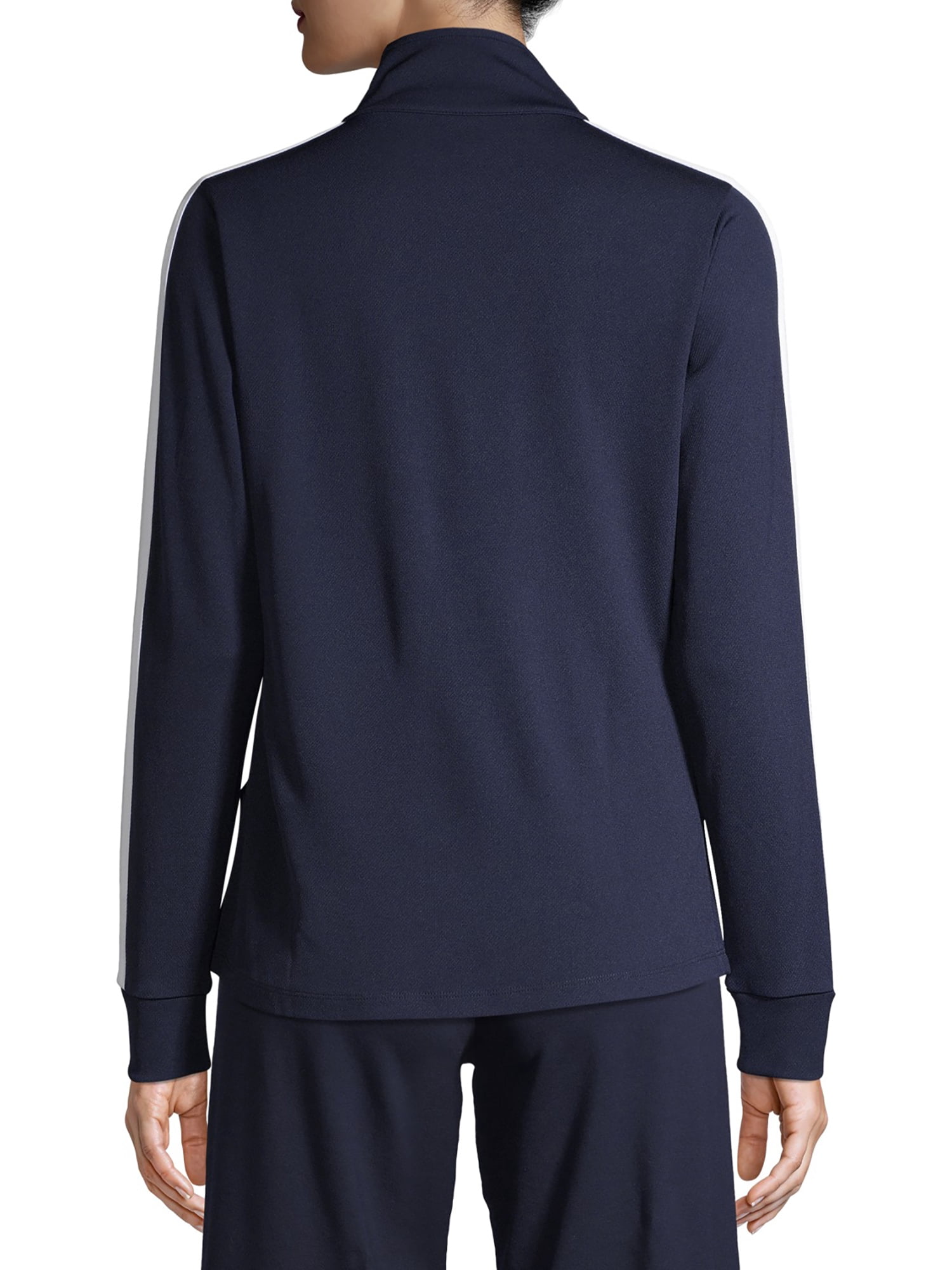 Athletic Works Women's Athleisure Track Jacket with Contrast Stripes