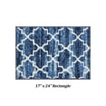 thumbnail image 3 of Better Trends 17" x 24" Bathroom Rug, 100% Cotton, Soft, Water Absorbent, Non-Slip Bath Mat, Machine Washable, Rugs for Bathroom, Shower, Tub – Savio Collection - Blue, 3 of 5