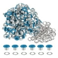 thumbnail image 1 of Unique Bargains 100PCS Grommets Eyelets 1/5 Inch (5mm) ID Hole Metal Self Backing Eyelet with Washers for Leather Blue, 1 of 7