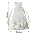 Efavormart 10PCS IVORY Organza Gift Bag Drawstring Pouch Wedding Favors ...