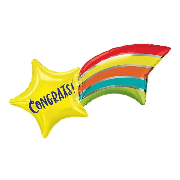 Congrats Shooting Star 27" Mylar Balloon