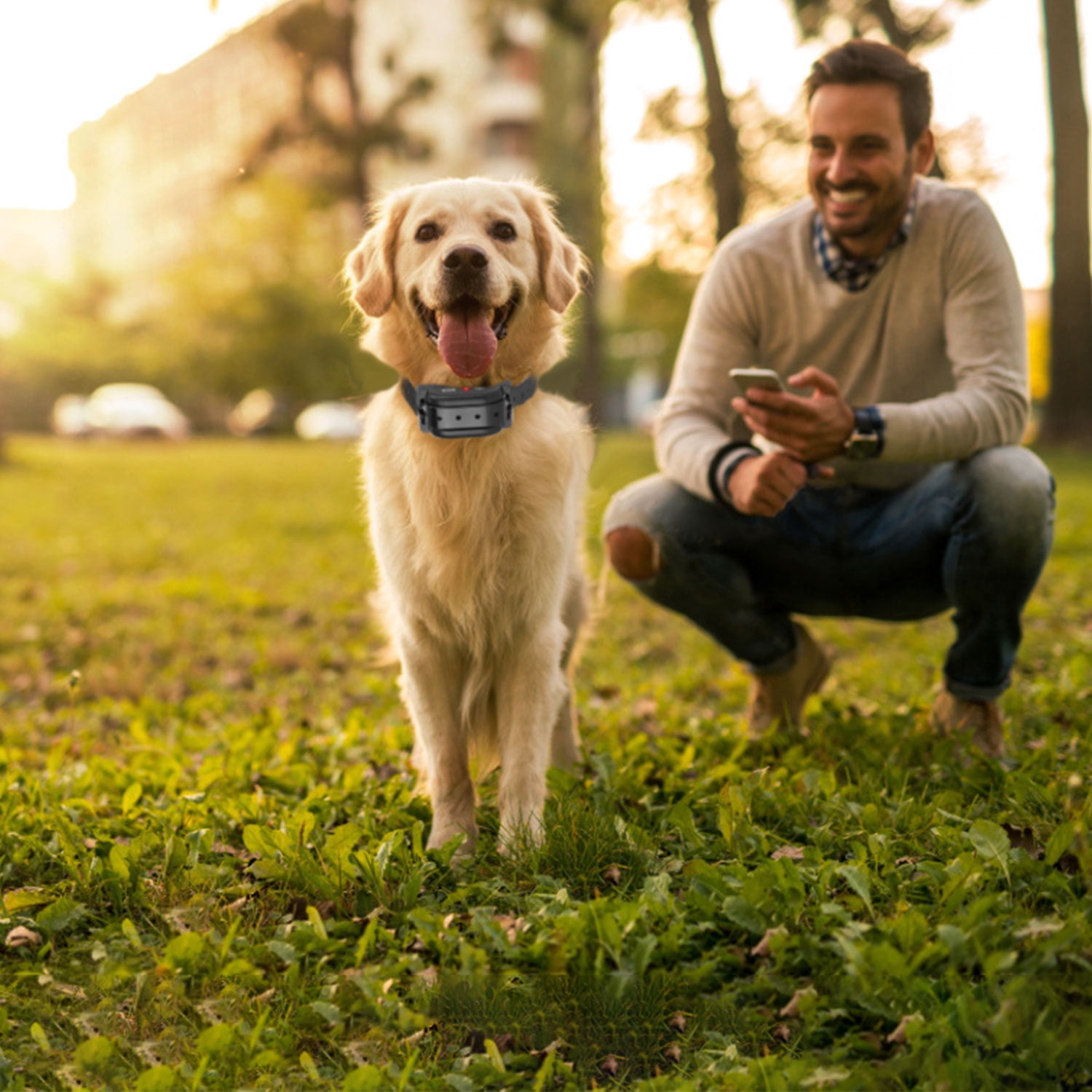 Wireless Dog Fence System TeqHome Electric Fence for Dog with 1 Collar Receiver with GPS Location Monitor for All Dogs