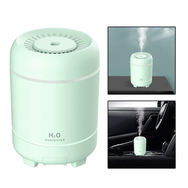 Difusor de aire portátil silencioso del ambientador de nieb mini humidificador para el dormitorio de habitación del bebé Verde perfecl Mini humidificador de aire