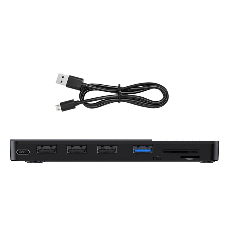 Zecic 8 in 1 Portable External CDDVD Drive USB3.0 with USB Port and Type C for Laptop PC