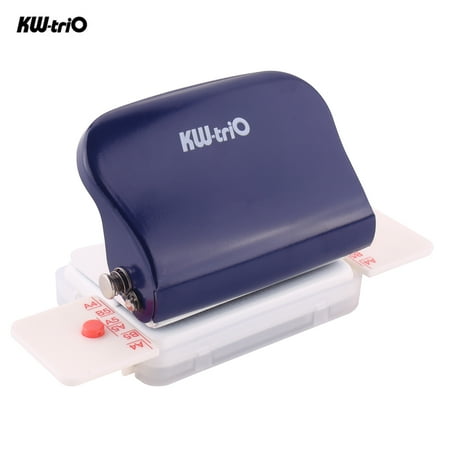 KW-trio 6-Hole Paper Punch Handheld Metal Hole Puncher 5 Sheet Capacity