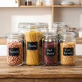 thumbnail image 4 of 230pcs Chalkboard Labels Removable Chalk Sticker for Jars Containers Storage Bins Waterproof Reusable Blackboard Stickers with 1 Liquid Chalk Markers for Jars Food Containers and Pantry Storag, 4 of 6