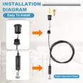 thumbnail image 5 of Uxcell 2Set Ceiling Hanging Wire Cable Kit, 2.6ft Bottom Adjust Adjustable Hanging Wire Rope Suspension with Slotted Mount Screw Kit for Pendant Chandelier Ceiling LED Panel Light, Black, 5 of 7
