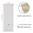 thumbnail image 3 of PiccoCasa 2Pcs Blackout Curtains Sliding Rod Pocket Door Panel Darkening Drape, Khaki W25 x L40 Inch, 3 of 7