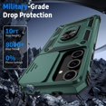 thumbnail image 4 of for Samsung Galaxy S24 FE Case with Camera Lens Cover,10 FT Military Grade Drop Protection, Magnetic Ring Holder Kickstand Protective Phone Case for Galaxy S24 FE Case, Pine Green, 4 of 12