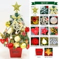 thumbnail image 2 of Simperf 20" Tabletop Christmas Tree, with LED String Lights, Artificial Mini Christmas Tree with DIY Ornaments, for Christmas New Year, Holiday Home Decorations, Christmas Tabletop Decor, 2 of 10