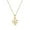 B-18K Gold, variant on Solid 925 Sterling Silver CZ Plumeria Flower Necklace Choker for Women Teens Flower Pendant Necklace