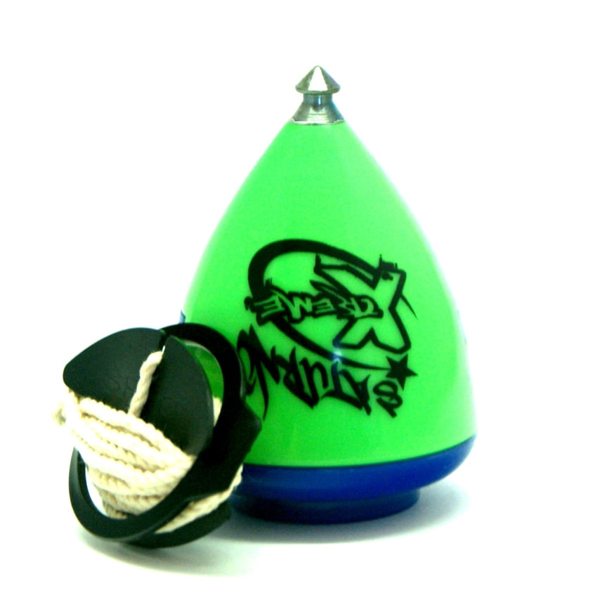 Trompos Space SL Spin Top Saturno Xtreme Blue Green Fixed Tip SpinTop 