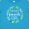 thumbnail image 4 of Inktastic Pop Pop's Favorite Girl Blue Flowers Wreath Girls Baby T-Shirt, 4 of 5