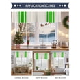 thumbnail image 6 of Curtain Valance for Windows,St. Patrick's Day Minimalist Art Kitchen Valances Rod Pocket Short Curtains,Geometric Green Stripe Line on Beige Window Treatment Panel for Bedroom Bathroom 54x18in, 6 of 7